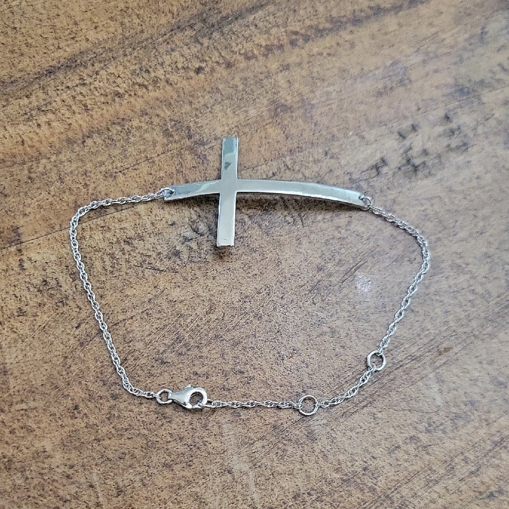 925 Silver Cross Bracelet
